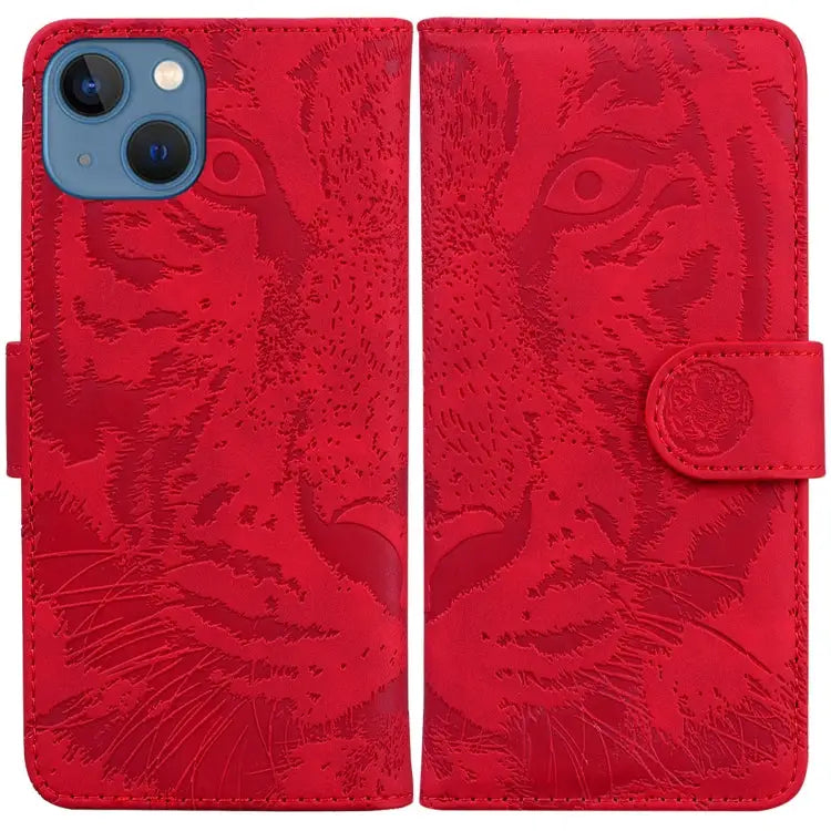 Tiger Embossing Pattern Leather Phone Case For iPhone 16 For iPhone 15 Pro Max For iPhone 15 Pro For iPhone 15 Plus