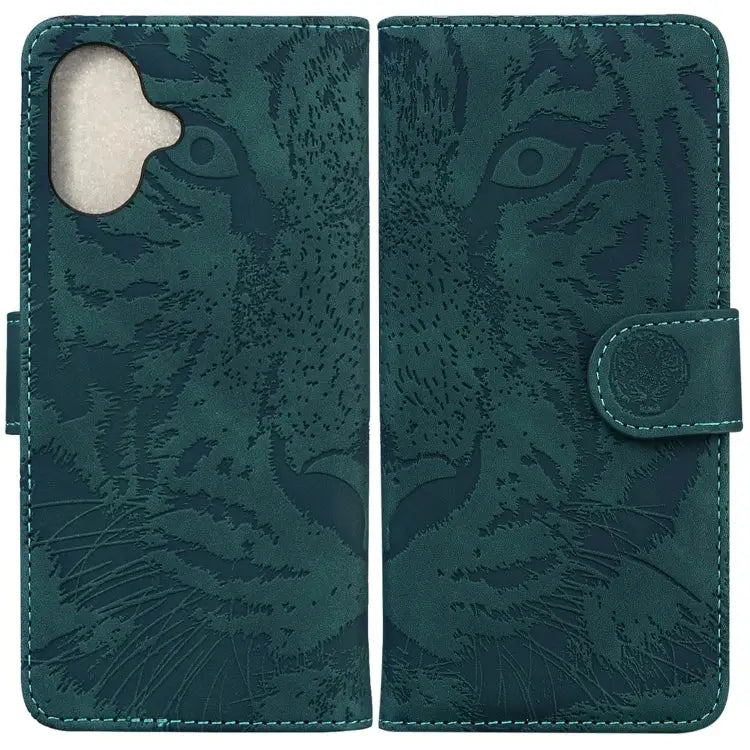 Tiger Embossing Pattern Leather Phone Case For iPhone 16 For iPhone 15 Pro Max For iPhone 15 Pro For iPhone 15 Plus