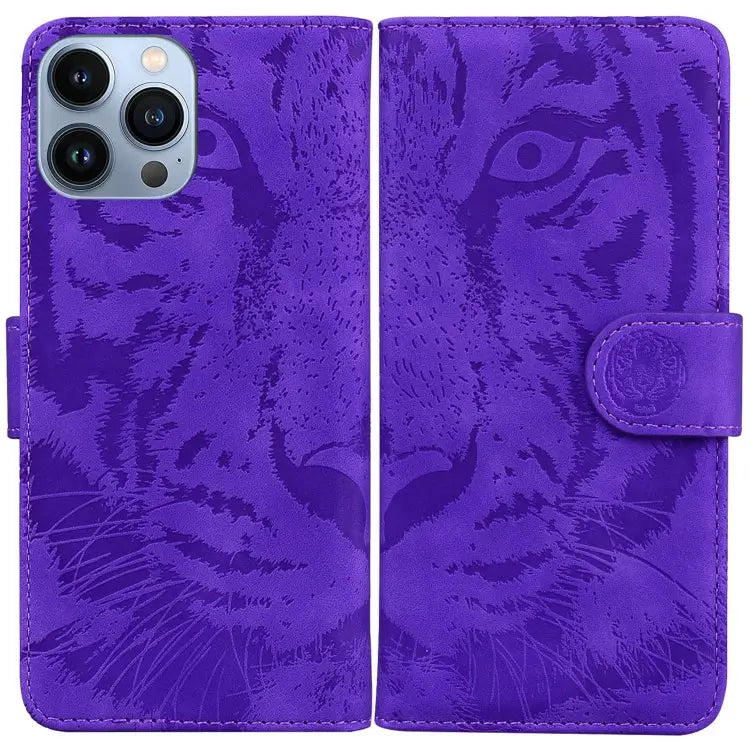 Tiger Embossing Pattern Leather Phone Case For iPhone 16 For iPhone 15 Pro Max For iPhone 15 Pro For iPhone 15 Plus