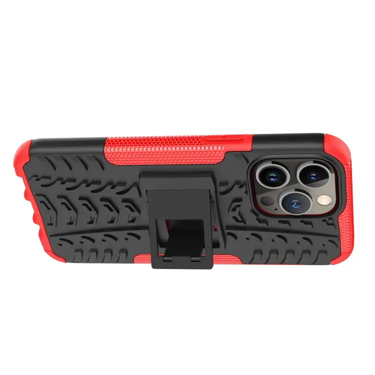 Tire Texture TPU + PC Phone Case with Holder For iPhone 14 Pro Max - Apple Accessories