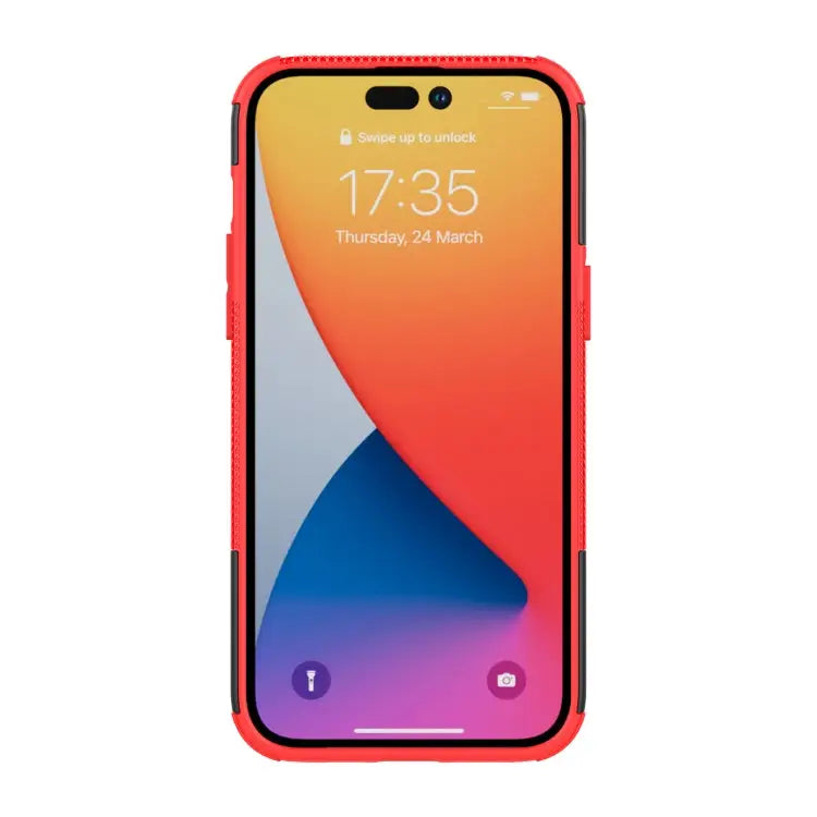 Tire Texture TPU + PC Phone Case with Holder For iPhone 14 Pro Max - Apple Accessories
