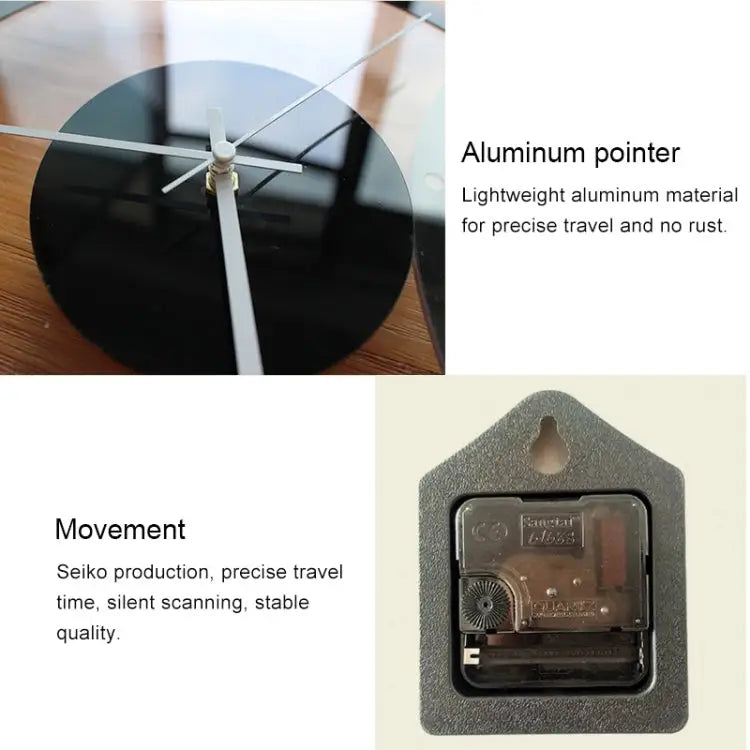 TM011 A Round Wooden Dial Transparent Acrylic Mute Wall Clock TM011 - TM011