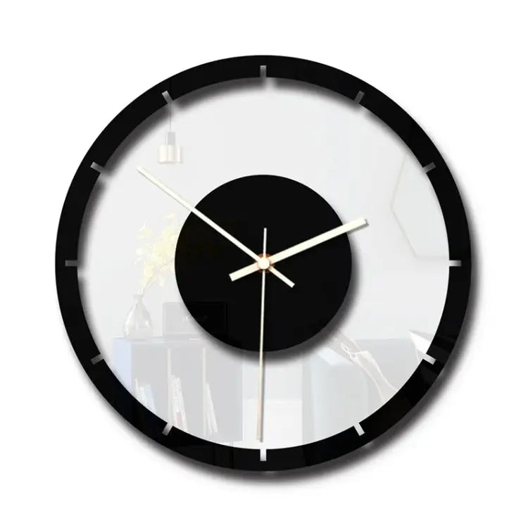 TM011 A Round Wooden Dial Transparent Acrylic Mute Wall Clock TM011 - TM011