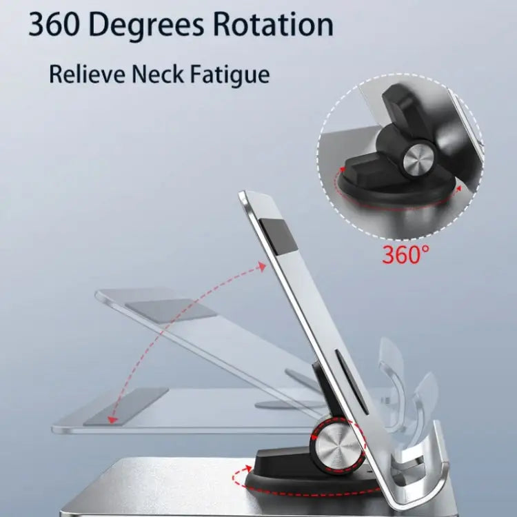 TM08 Desktop Tablet Stand Adjust Aluminum 360 Degree Rotatable Phone Stand TM08 - TM08