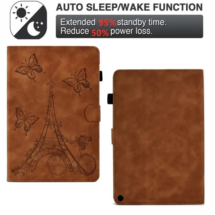 Tower Embossed Leather Smart Tablet Case For Amazon Kindle Fire HD10 2021 For Amazon Kindle Paperwhite 5 For Amazon