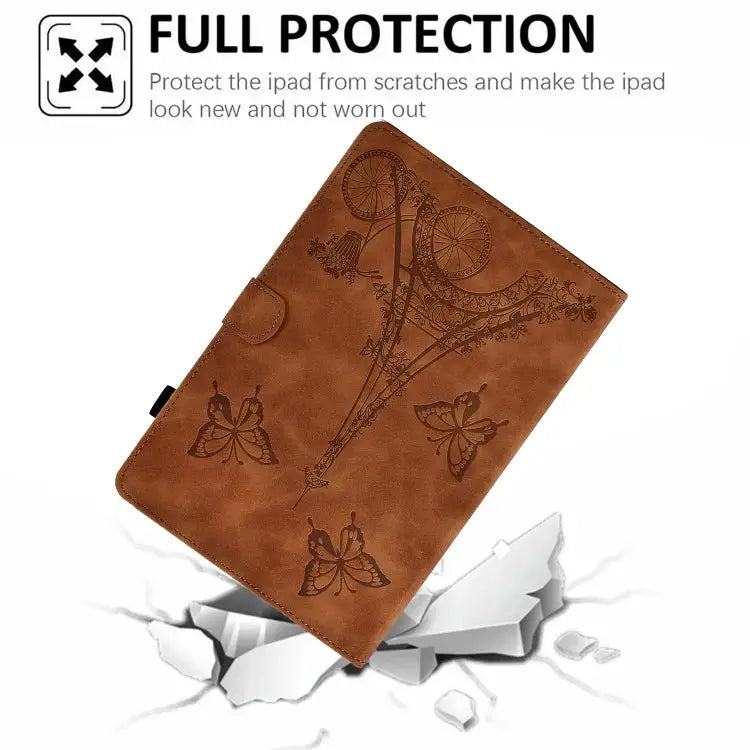 Tower Embossed Leather Smart Tablet Case For iPad mini 5 / 4 / 3 / 2 / 1 For iPad mini 2024 / mini 6 For iPad Pro 11