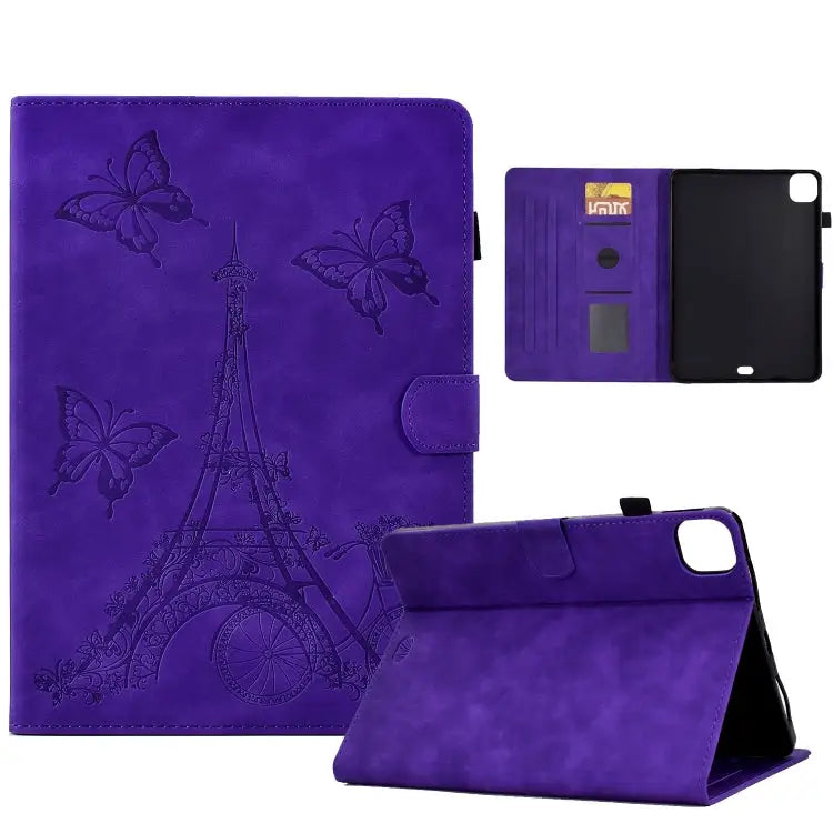 Tower Embossed Leather Smart Tablet Case For iPad mini 5 / 4 / 3 / 2 / 1 For iPad mini 2024 / mini 6 For iPad Pro 11