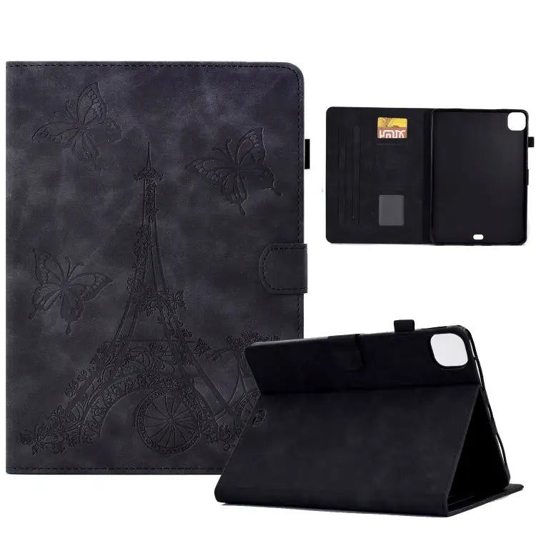Tower Embossed Leather Smart Tablet Case For iPad mini 5 / 4 / 3 / 2 / 1 For iPad mini 2024 / mini 6 For iPad Pro 11