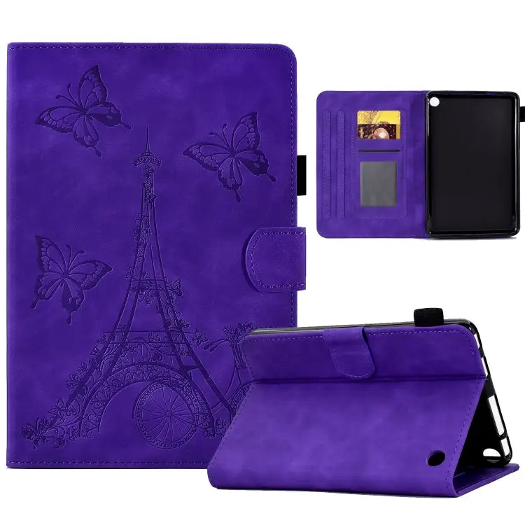 Tower Embossed Leather Smart Tablet Case For iPad mini 5 / 4 / 3 / 2 / 1 For iPad mini 2024 / mini 6 For iPad Pro 11