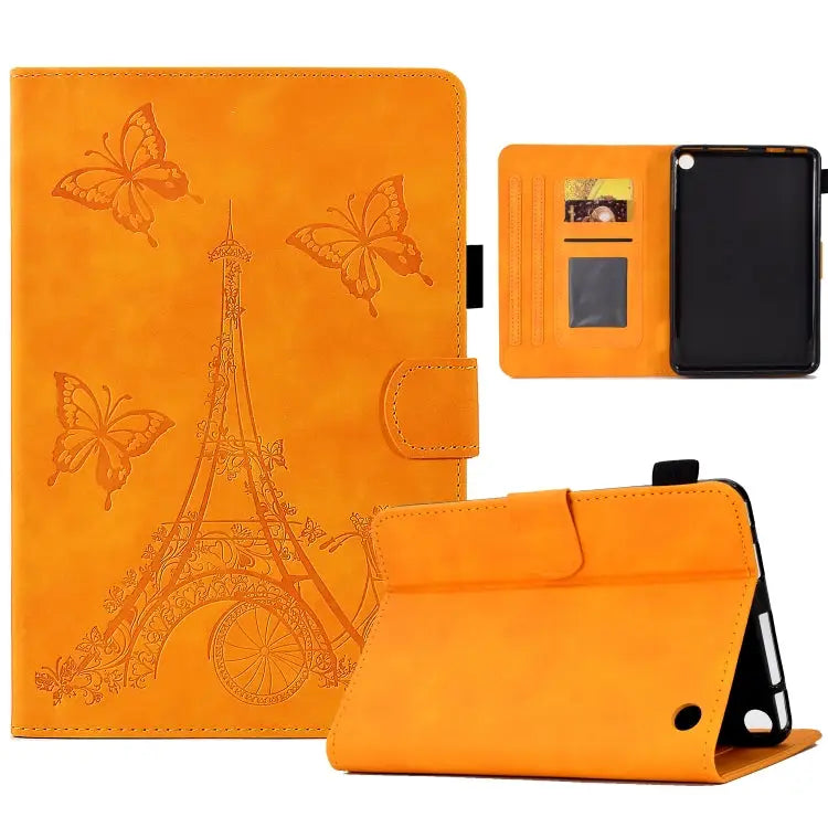Tower Embossed Leather Smart Tablet Case For iPad mini 5 / 4 / 3 / 2 / 1 For iPad mini 2024 / mini 6 For iPad Pro 11