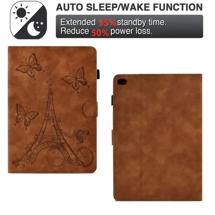 Tower Embossed Leather Smart Tablet Case For iPad mini 5 / 4 / 3 / 2 / 1 For iPad mini 2024 / mini 6 For iPad Pro 11