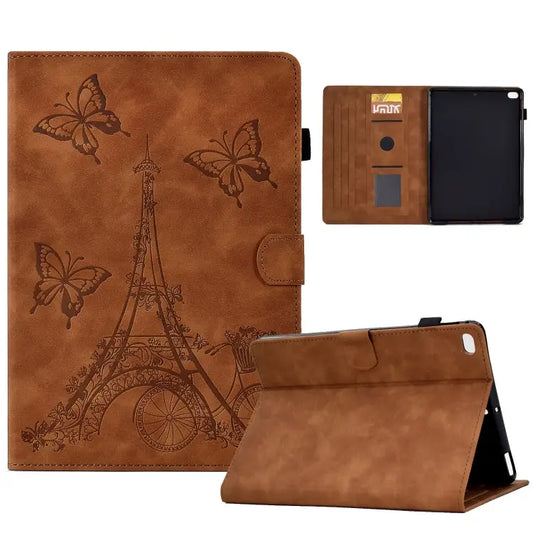 Tower Embossed Leather Smart Tablet Case For iPad mini 5 / 4 / 3 / 2 / 1 For iPad mini 2024 / mini 6 For iPad Pro 11