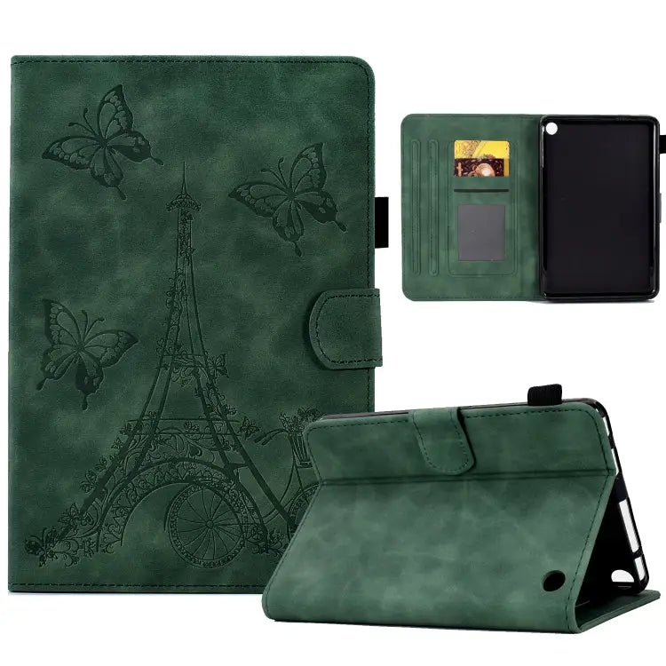 Tower Embossed Leather Smart Tablet Case For iPad mini 5 / 4 / 3 / 2 / 1 For iPad mini 2024 / mini 6 For iPad Pro 11