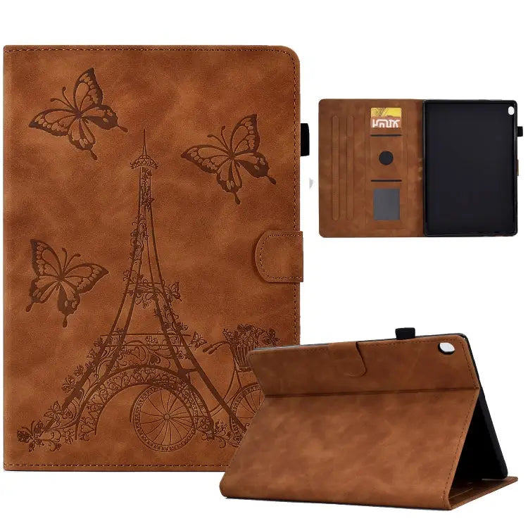 Tower Embossed Leather Smart Tablet Case For Lenovo M10 For Lenovo Tab M10 Gen 2 For Lenovo M10 Plus For Lenovo Tab M10