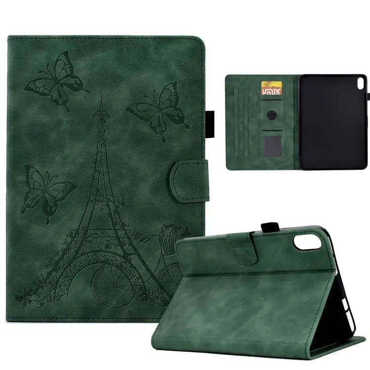 Tower Embossed Leather Smart Tablet Case For Lenovo Tab P11 - For Lenovo Tab P11 / Green - Mobile Accessories