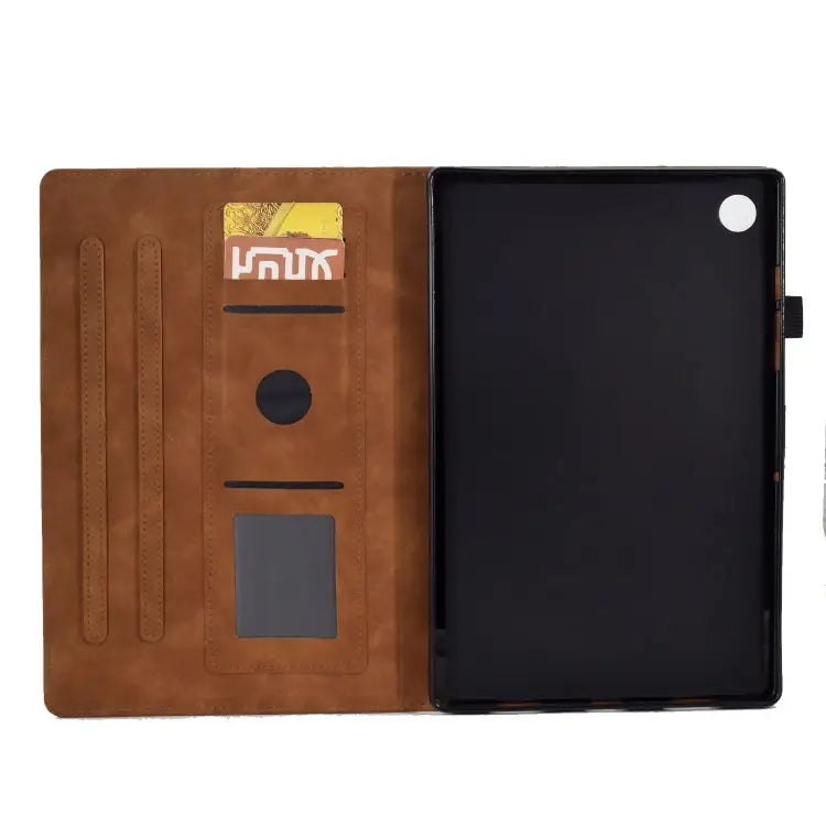 Tower Embossed Leather Smart Tablet Case For Samsung Galaxy Tab A8 10.5 2021 X205 For iPad 10.2 2021/2020/2019 / 10.5