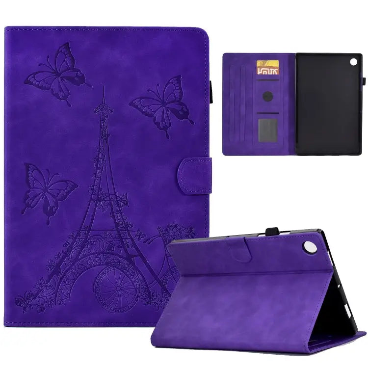 Tower Embossed Leather Smart Tablet Case For Samsung Galaxy Tab A8 10.5 2021 X205 For iPad 10.2 2021/2020/2019 / 10.5