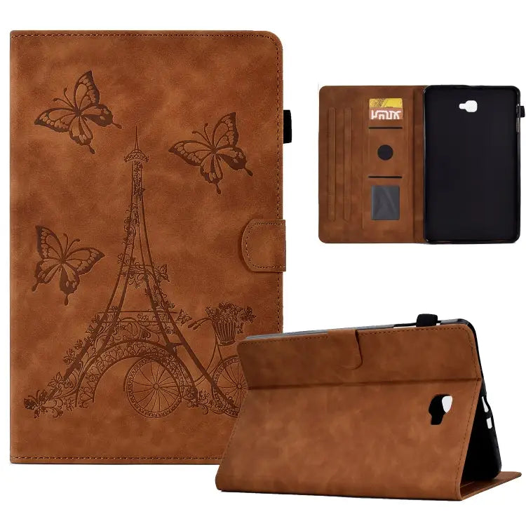 Tower Embossed Leather Smart Tablet Case For Samsung Galaxy Tab S6 Lite P610 For Samsung Galaxy Tab A 8.0 T350