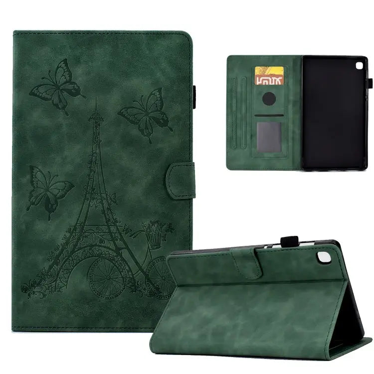 Tower Embossed Leather Smart Tablet Case For Samsung Galaxy Tab S6 Lite P610 For Samsung Galaxy Tab A 8.0 T350