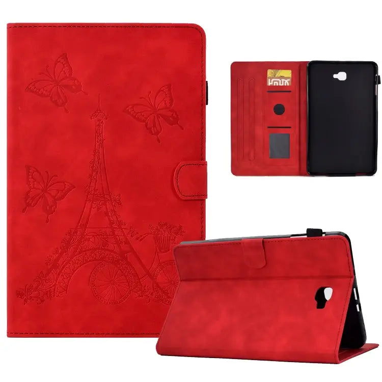 Tower Embossed Leather Smart Tablet Case For Samsung Galaxy Tab S6 Lite P610 For Samsung Galaxy Tab A 8.0 T350