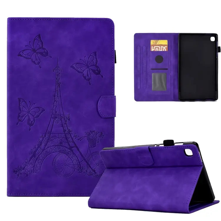 Tower Embossed Leather Smart Tablet Case For Samsung Galaxy Tab S6 Lite P610 For Samsung Galaxy Tab A 8.0 T350