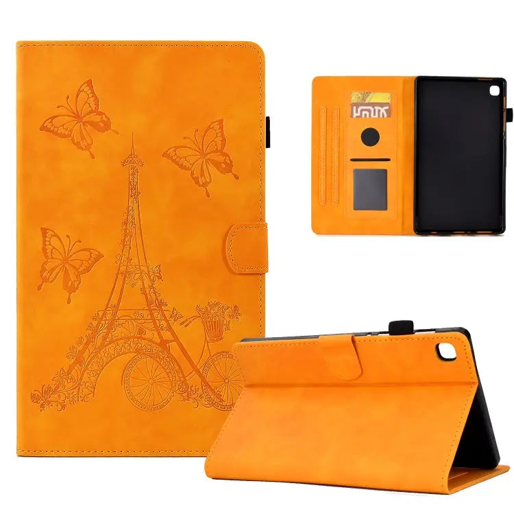 Tower Embossed Leather Smart Tablet Case For Samsung Galaxy Tab S6 Lite P610 For Samsung Galaxy Tab A 8.0 T350