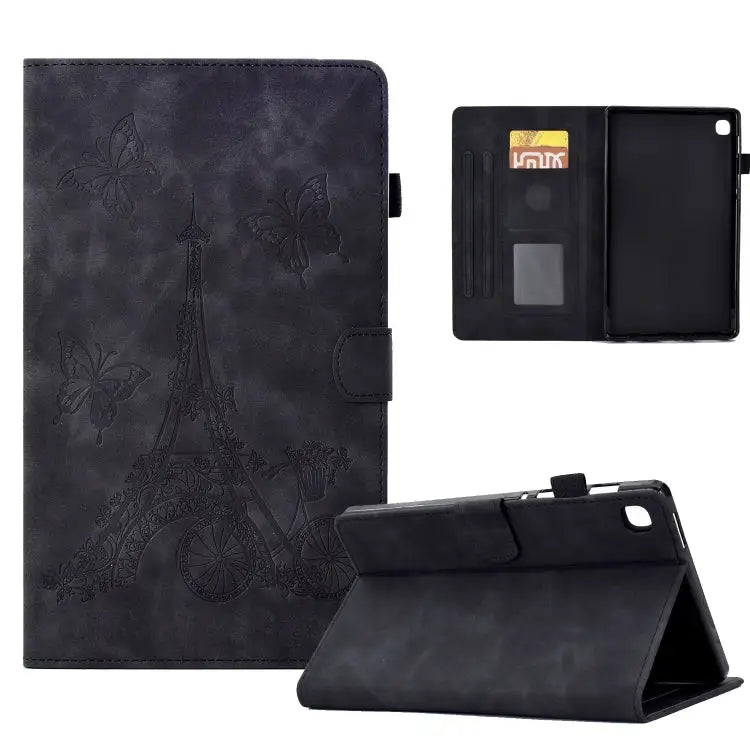 Tower Embossed Leather Smart Tablet Case For Samsung Galaxy Tab S6 Lite P610 For Samsung Galaxy Tab A 8.0 T350