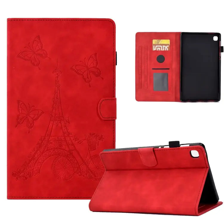 Tower Embossed Leather Smart Tablet Case For Samsung Galaxy Tab S6 Lite P610 For Samsung Galaxy Tab A 8.0 T350