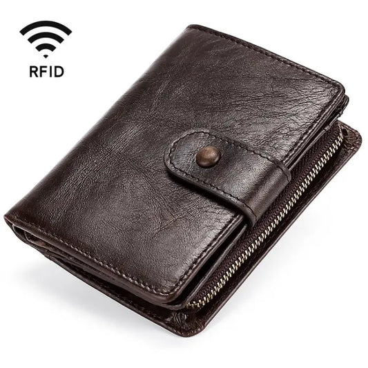 TP-201 Crazy Horse Leather Multi-functional Lather RFID Clasp Retro Wallet TP-201 - TP-201