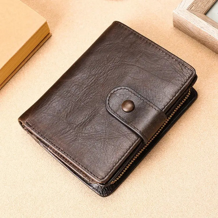 TP-201 Crazy Horse Leather Multi-functional Lather RFID Clasp Retro Wallet TP-201 - TP-201