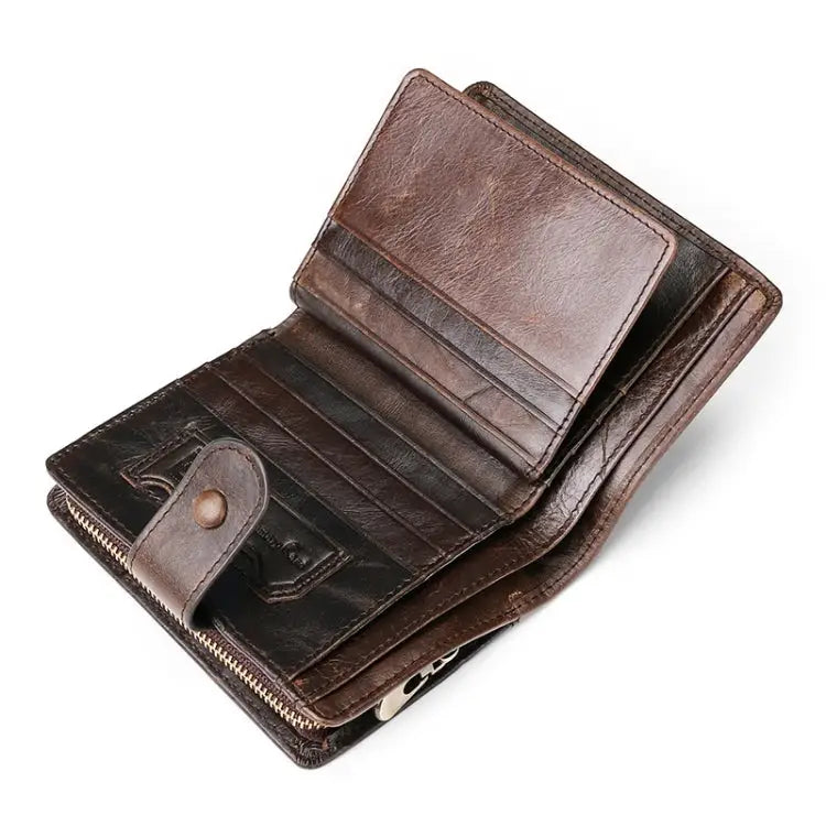 TP-201 Crazy Horse Leather Multi-functional Lather RFID Clasp Retro Wallet TP-201 - TP-201