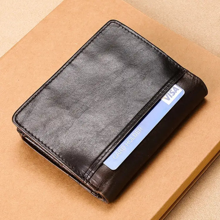TP-201 Crazy Horse Leather Multi-functional Lather RFID Clasp Retro Wallet TP-201 - TP-201