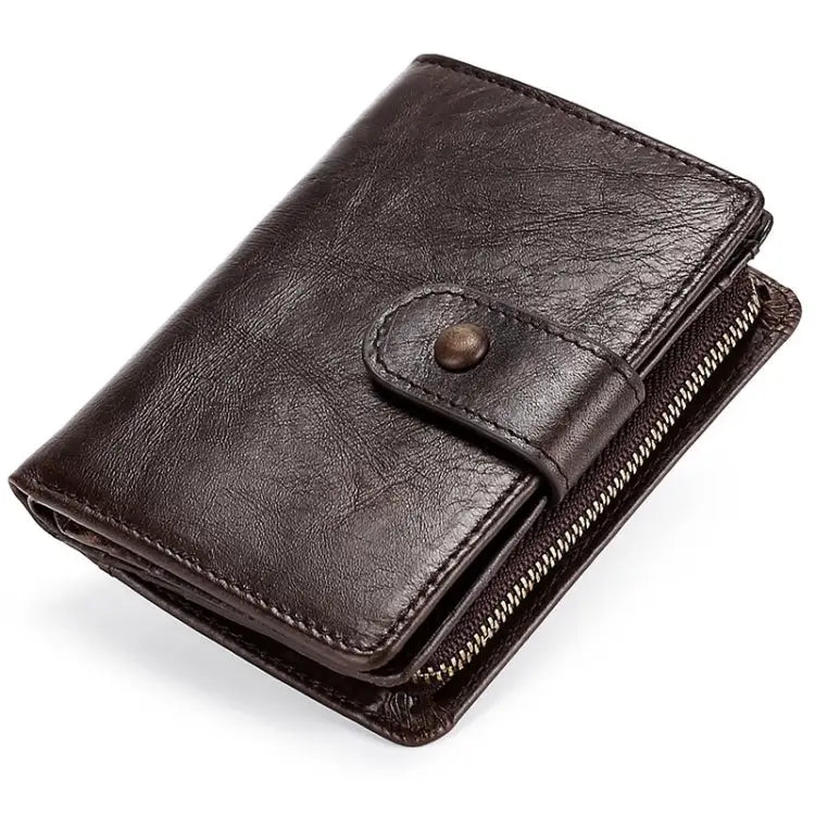 TP-201 Crazy Horse Leather Multi-functional Lather RFID Clasp Retro Wallet TP-201 - TP-201