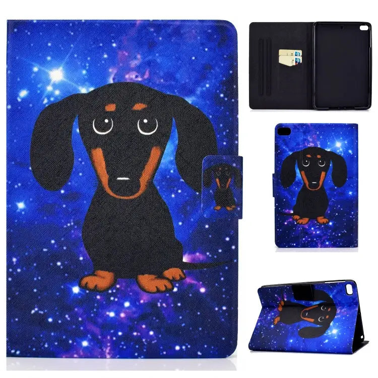 TPU Electric Pressed Horizontal Flip Leather Case with Holder & Card Slot & Sleep / Wake-up Function For Kindle Fire HD