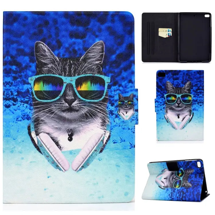 TPU Electric Pressed Horizontal Flip Leather Case with Holder & Card Slot & Sleep / Wake-up Function For Kindle Fire HD