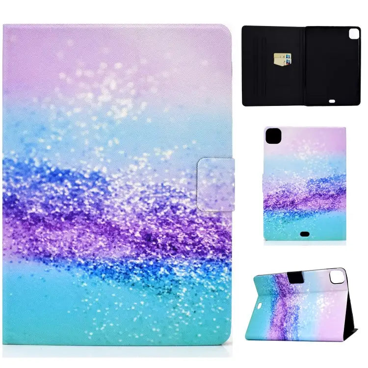 TPU Electric Pressed Horizontal Flip Leather Case with Holder & Card Slot & Sleep / Wake-up Function For iPad 10.2