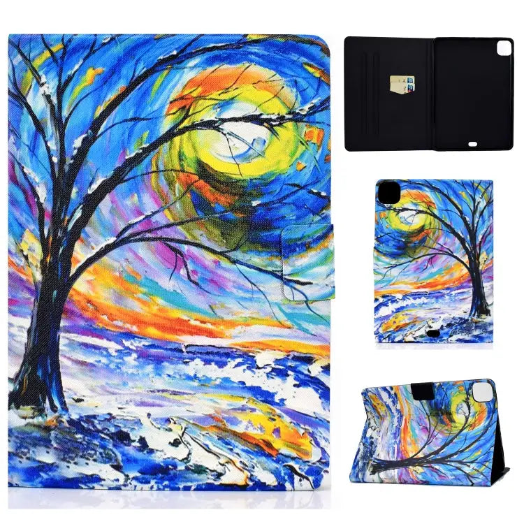 TPU Electric Pressed Horizontal Flip Leather Case with Holder & Card Slot & Sleep / Wake-up Function For iPad 10.2