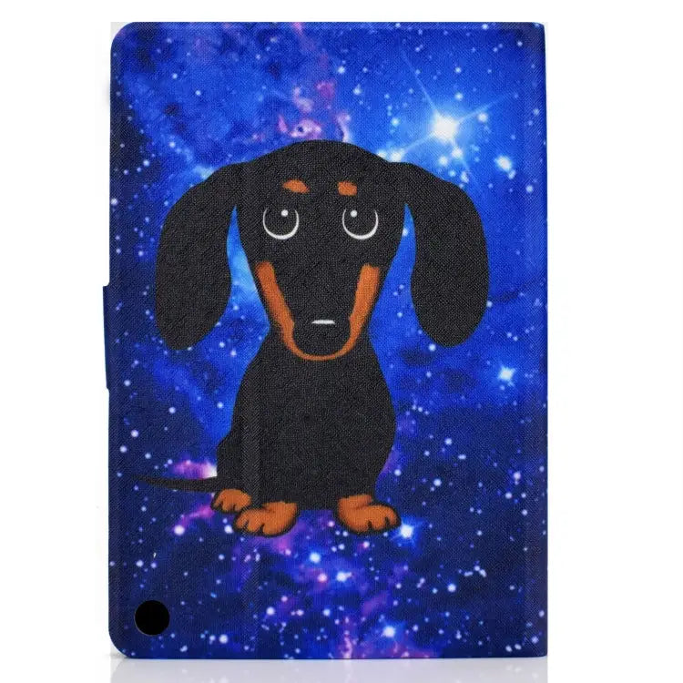 TPU Electric Pressed Horizontal Flip Leather Case with Holder & Card Slot & Sleep / Wake-up Function For Kindle Fire HD