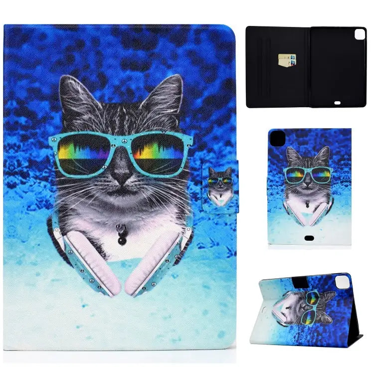 TPU Electric Pressed Horizontal Flip Leather Case with Holder & Card Slot & Sleep / Wake-up Function For iPad 10.2