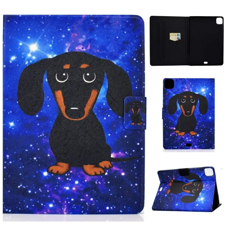 TPU Electric Pressed Horizontal Flip Leather Case with Holder & Card Slot & Sleep / Wake-up Function For iPad 10.2