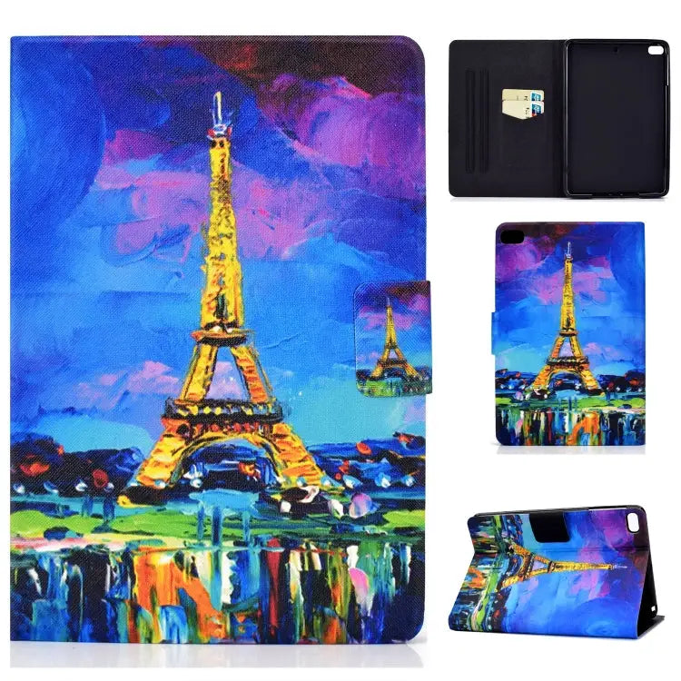TPU Electric Pressed Horizontal Flip Leather Case with Holder & Card Slot & Sleep / Wake-up Function For Kindle Fire HD