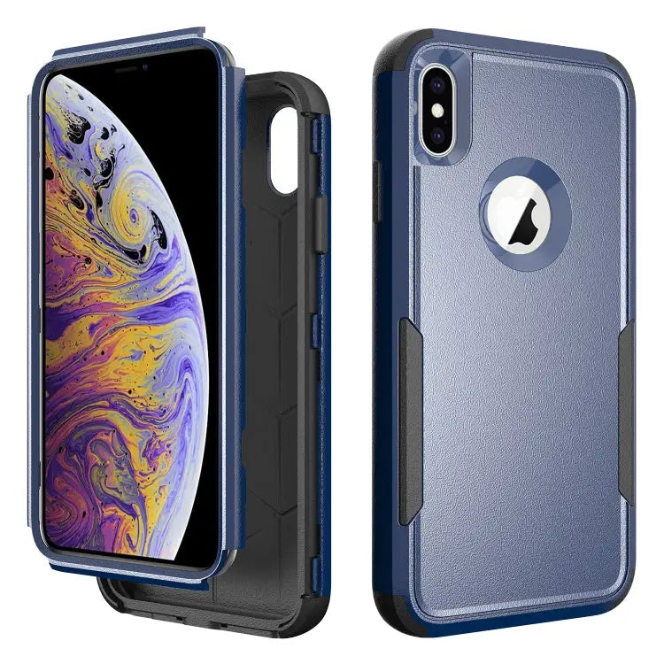 TPU + PC Shockproof Protective Case For iPhone XS Max - For iPhone XS Max / Royal Blue + Black - Apple Accessories