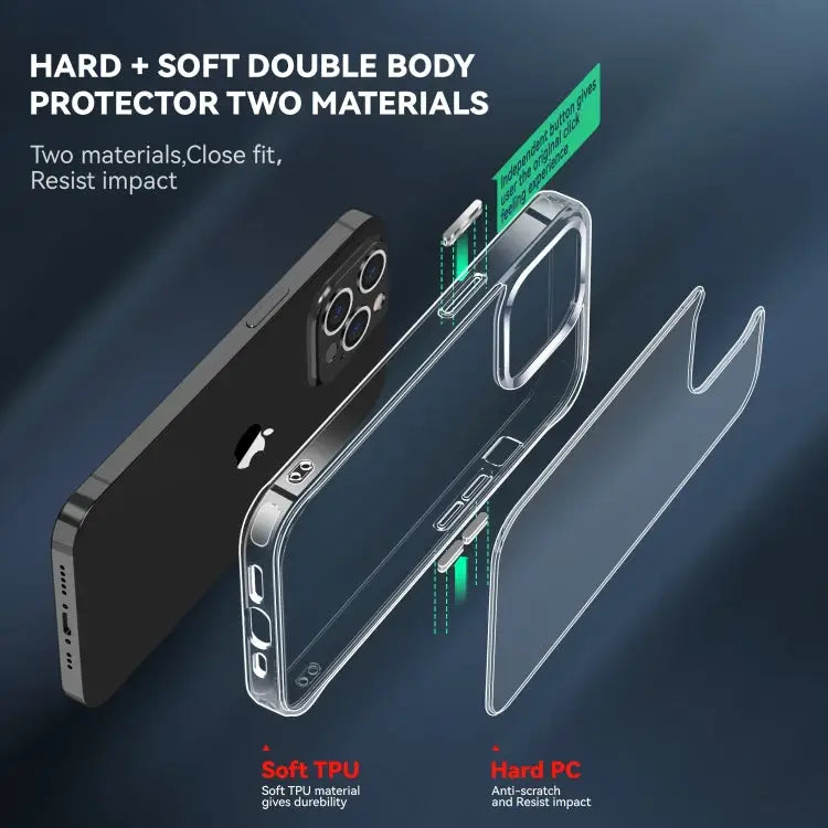 TPU + PC Transparent Shockproof Phone Case For iPhone 14 Pro Max For iPhone 14 Pro For iPhone 14 Plus For iPhone 14
