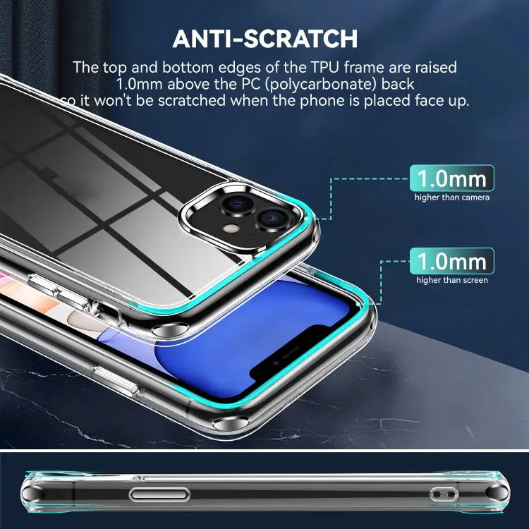 TPU + PC Transparent Shockproof Protective Case For iPhone 11 For iPhone 11 Pro For iPhone 11 Pro Max For iPhone 12 Pro