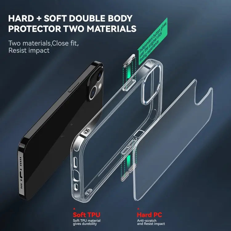 TPU + PC Transparent Shockproof Protective Case For iPhone 13 For iPhone 13 Mini For iPhone 13 Pro For iPhone 13 Pro