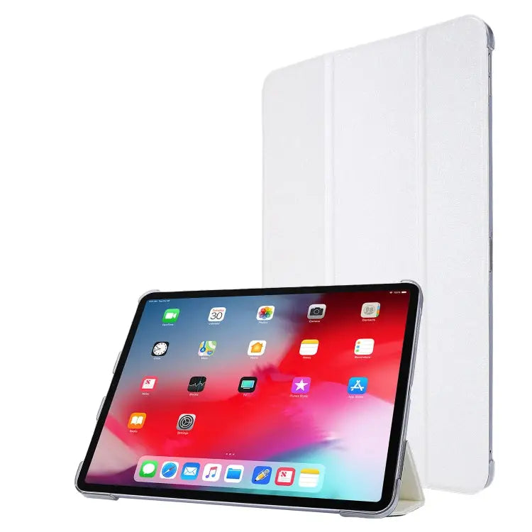 TPU Silk Texture Three-fold Horizontal Flip Leather Case with Holder For iPad Pro 11(2020) For iPad Air 13 2024 / Pro
