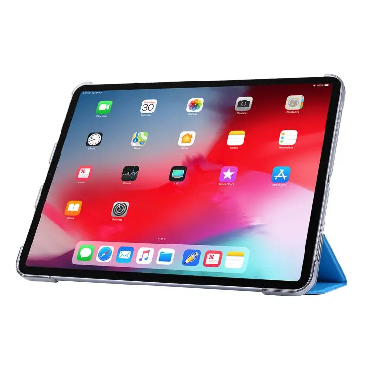 TPU Silk Texture Three-fold Horizontal Flip Leather Case with Holder For iPad Pro 11(2020) For iPad Air 13 2024 / Pro
