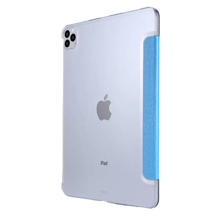 TPU Silk Texture Three-fold Horizontal Flip Leather Case with Holder For iPad Pro 11(2020) For iPad Air 13 2024 / Pro