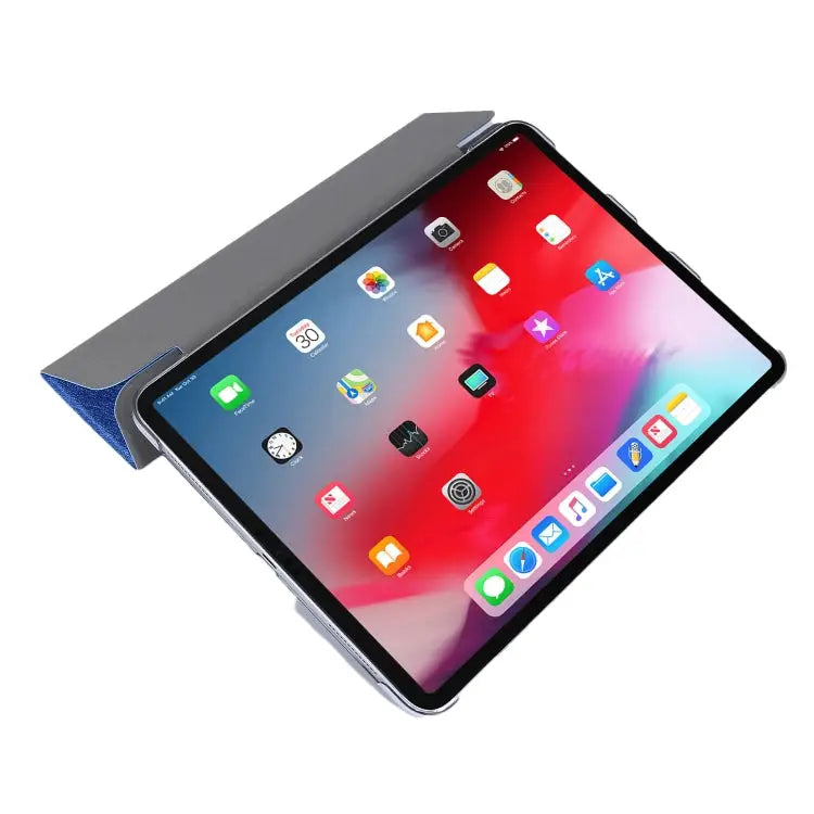 TPU Silk Texture Three-fold Horizontal Flip Leather Case with Holder For iPad Pro 11(2020) For iPad Air 13 2024 / Pro