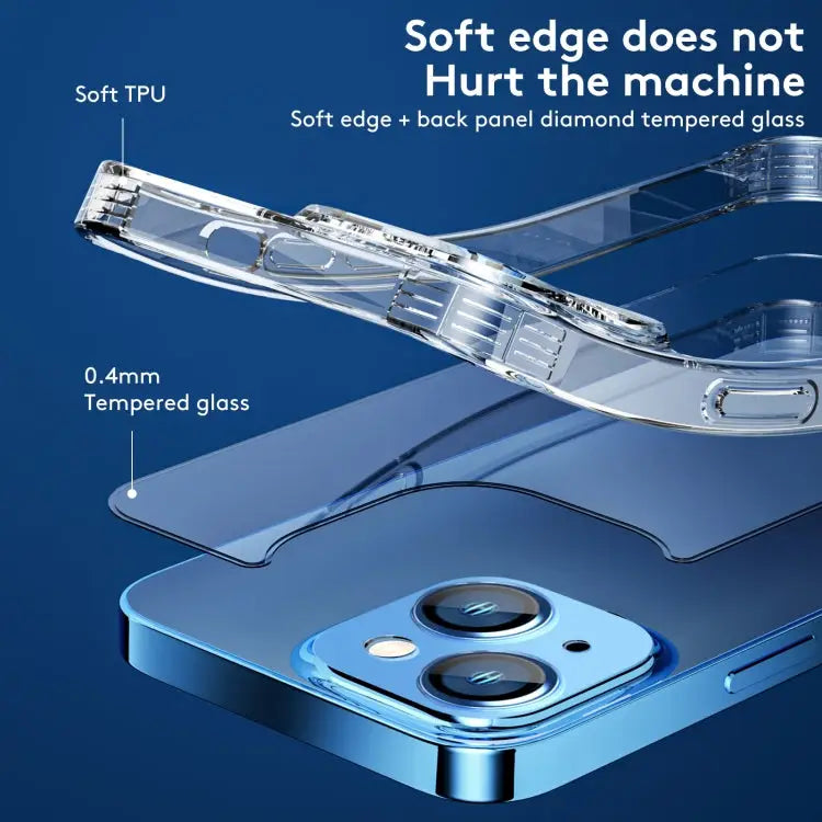 TPU + Tempered Glass Shockproof Phone Case For iPhone 13 For iPhone 13 Pro For iPhone 13 Pro Max For iPhone 12 mini